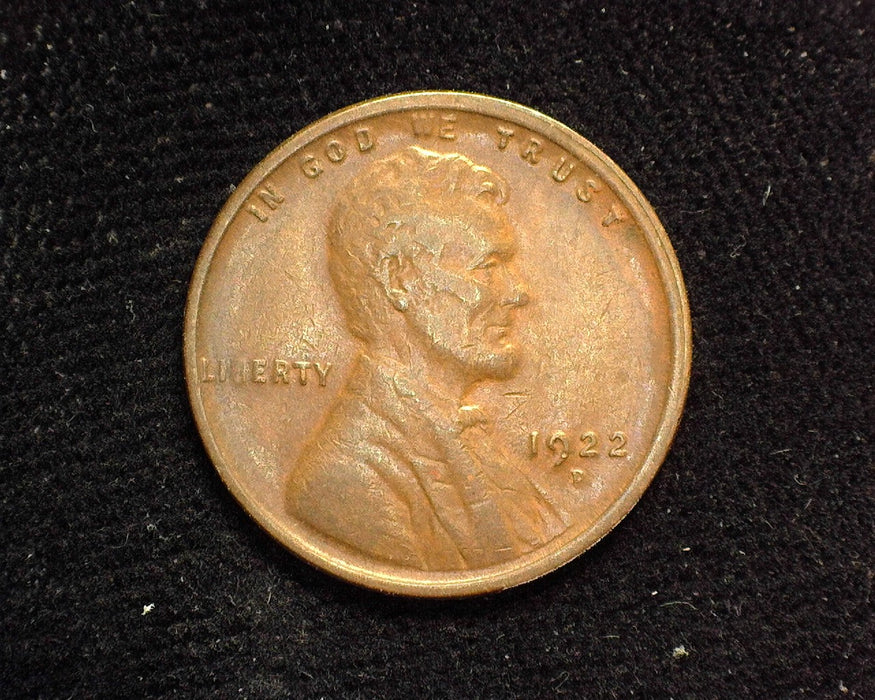1922 D Lincoln Wheat Penny/Cent VF - US Coin