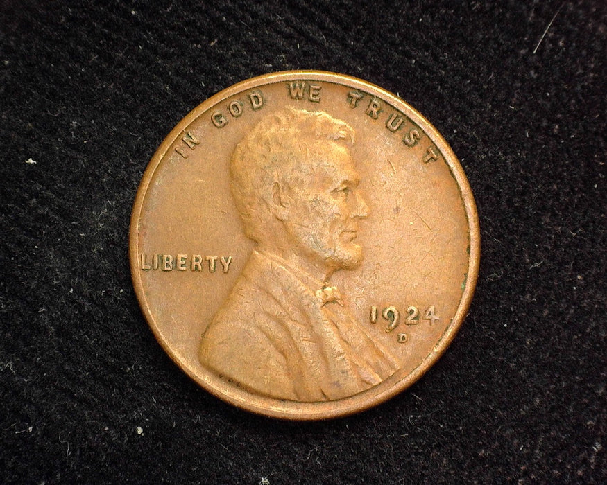 1924 D Lincoln Wheat Penny/Cent VF - US Coin