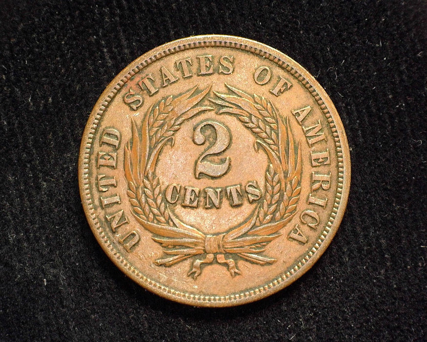 1864 Two Cent Piece AU - US Coin