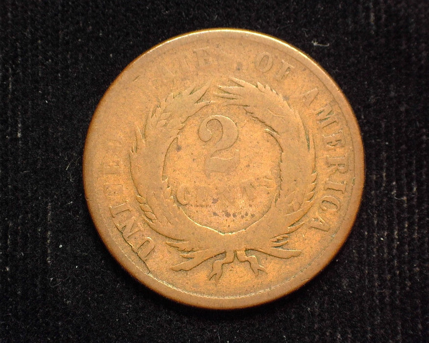 1865 Two Cent Piece AG - US Coin