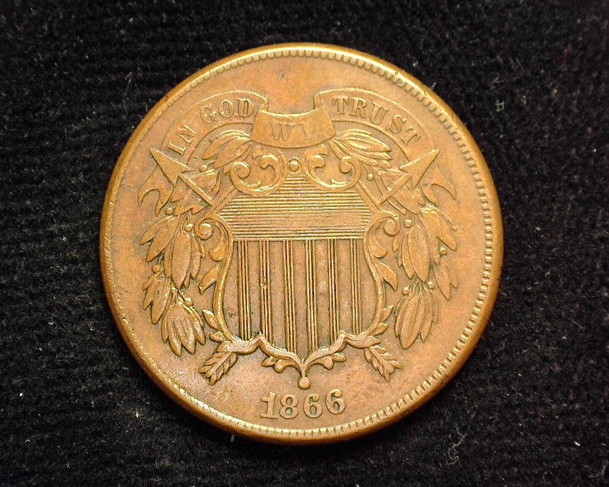 1866 Two Cent Piece XF - US Coin