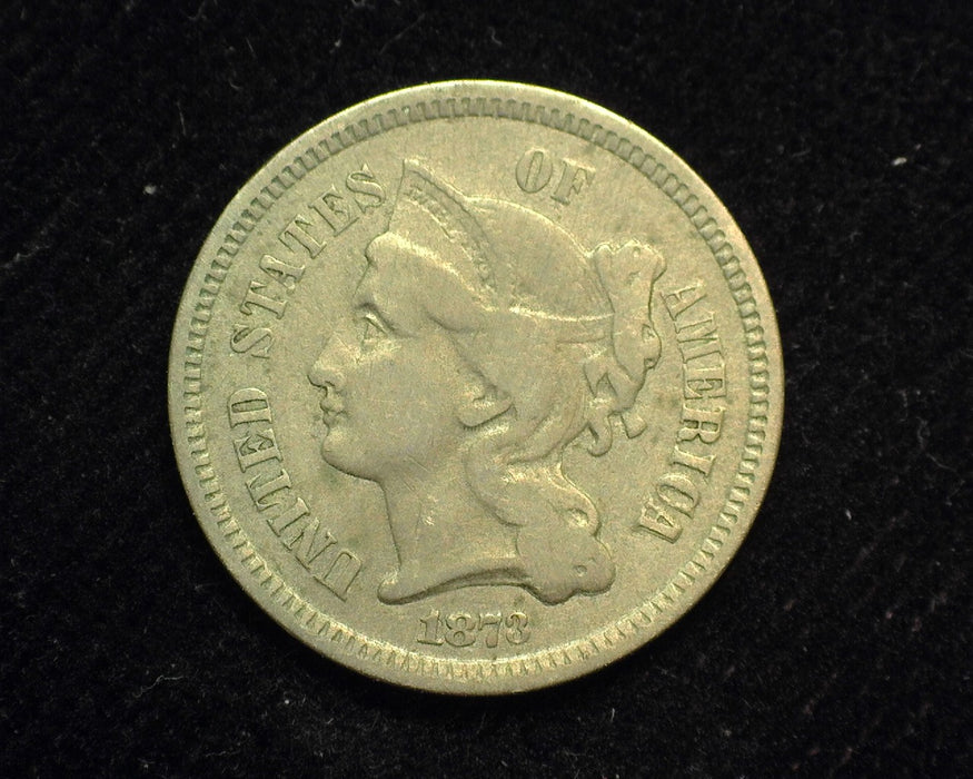 1873 Three Cent Nickel VF Closed 3 - US Coin