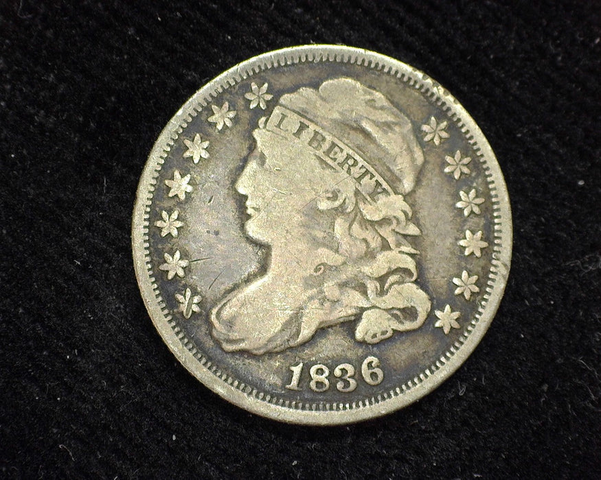 1836 Capped Bust Dime F - US Coin