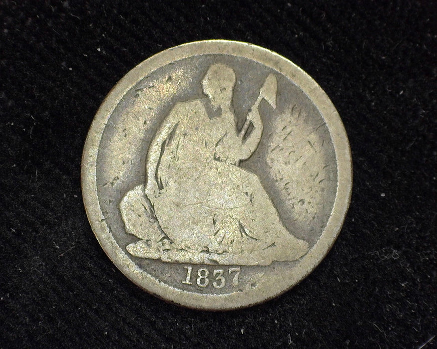 1837 Liberty Seated Dime AG No stars - US Coin