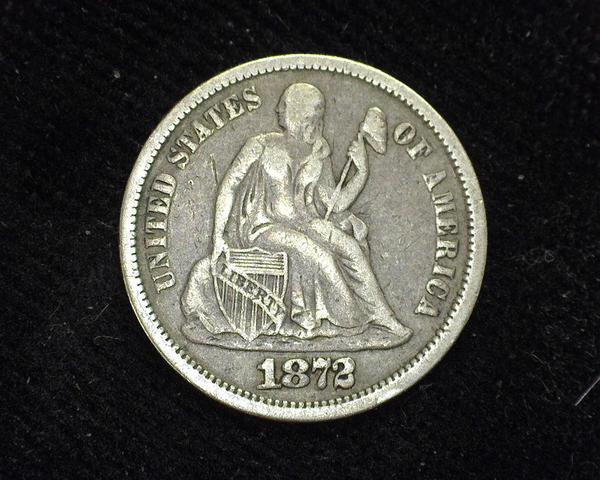 1872 Liberty Seated Dime VF - US Coin