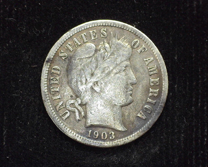 1903 S Barber Dime F Scratched - US Coin