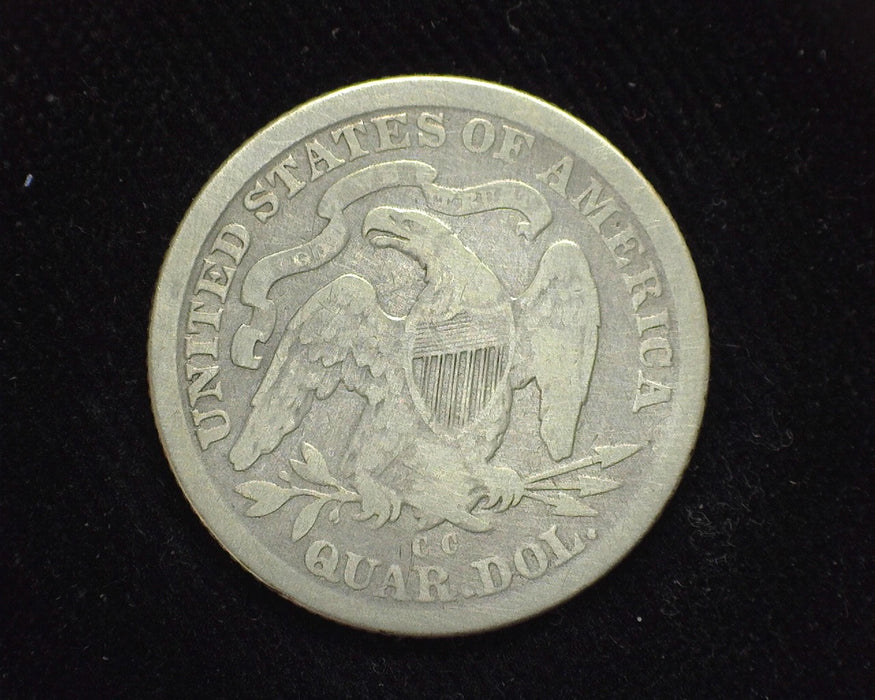 1877 CC Liberty Seated Quarter VG Cleaned - US Coin