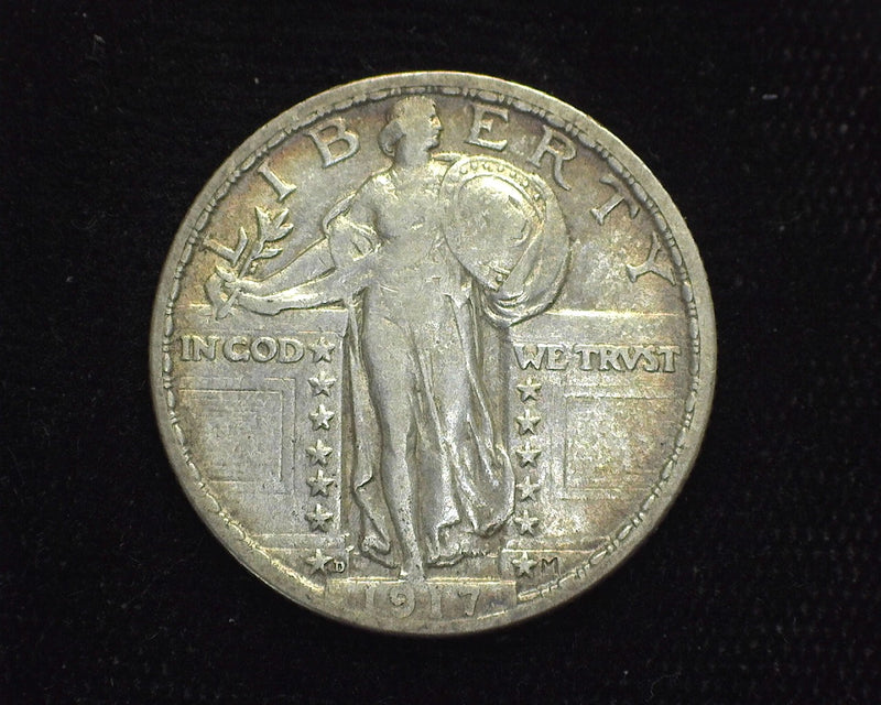 1917 D Type 2 Standing Liberty Quarter VF - US Coin