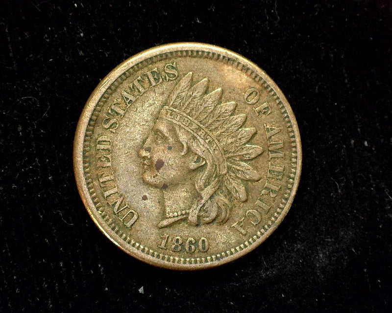 1860 Indian Head Penny/Cent VF Round - US Coin