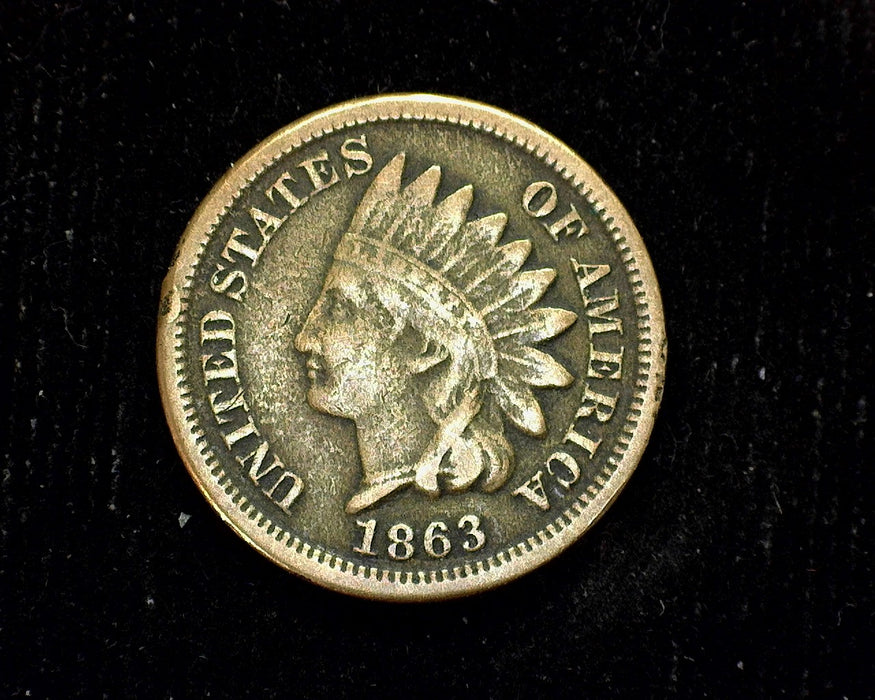 1863 Indian Head Penny/Cent F - US Coin