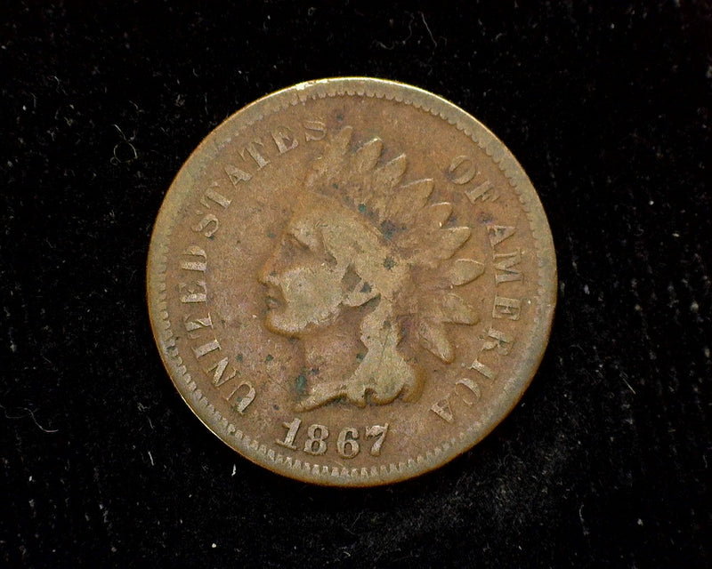 1867 Indian Head Penny/Cent G+ - US Coin