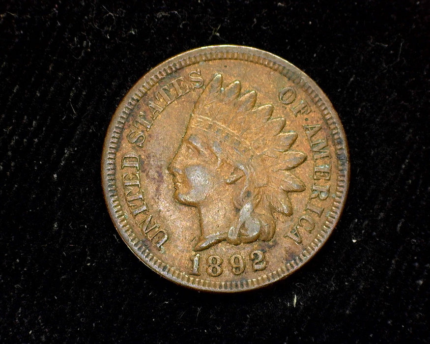 1892 Indian Head Penny/Cent XF Corrosion - US Coin