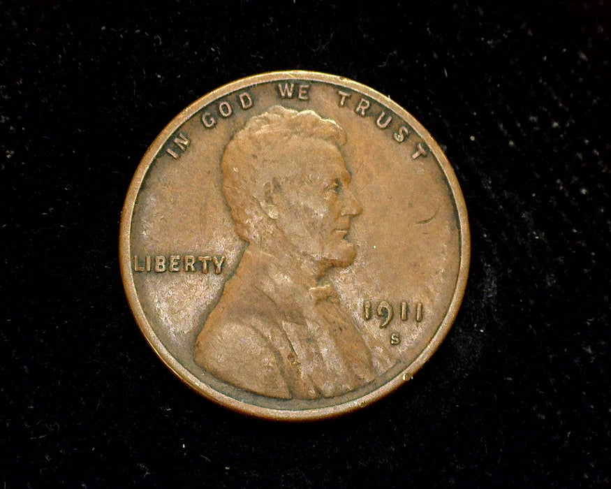 1911 S Lincoln Wheat Penny/Cent F - US Coin