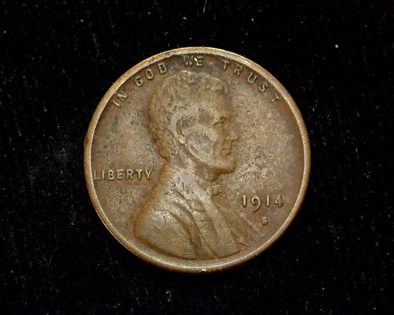 1914 S Lincoln Wheat Penny/Cent VF - US Coin