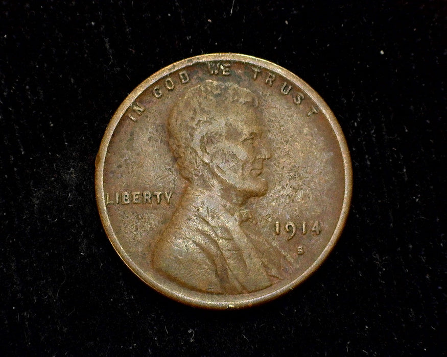 1914 S Lincoln Wheat Penny/Cent VF - US Coin