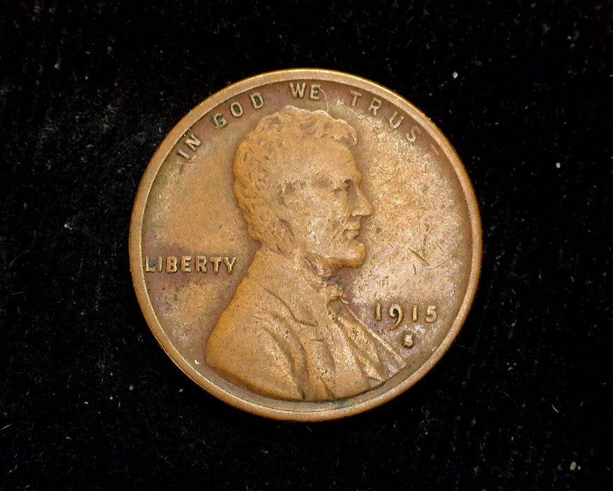 1915 S Lincoln Wheat Penny/Cent VG - US Coin