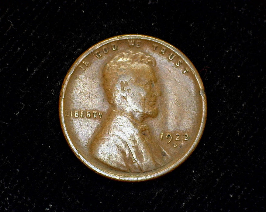 1922 D Lincoln Wheat Penny/Cent VG - US Coin