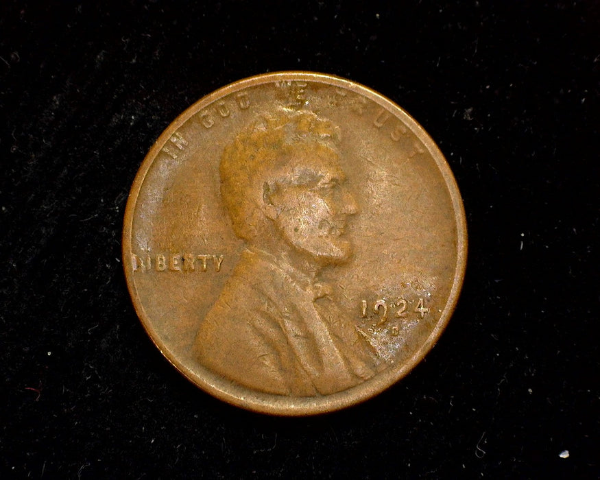 1924 D Lincoln Wheat Penny/Cent VG - US Coin