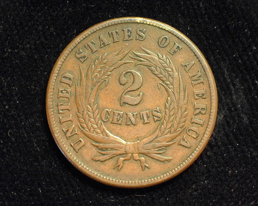 1864 Two Cent Piece VF - 30 Small motto - US Coin