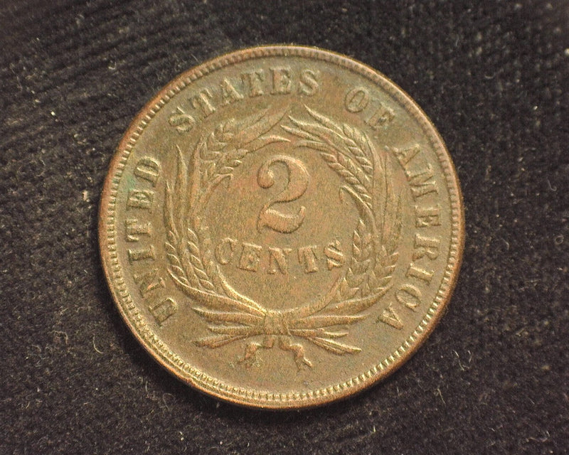 1865 Two Cent Piece XF/AU - US Coin