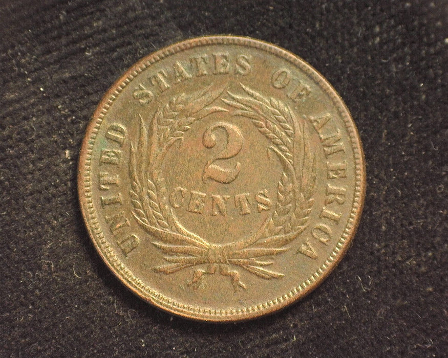 1865 Two Cent Piece XF/AU - US Coin