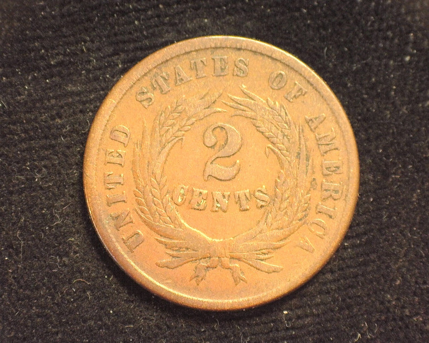 1865 Two Cent Piece VG - US Coin