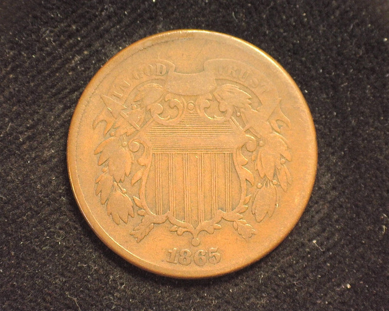 1865 Two Cent Piece G - US Coin