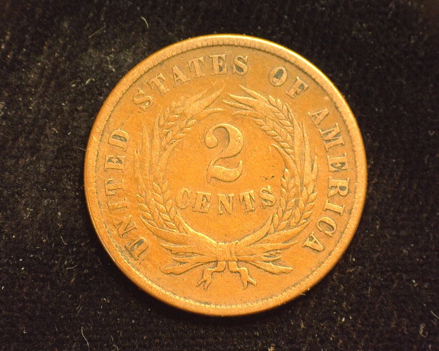1867 Two Cent Piece VG - US Coin