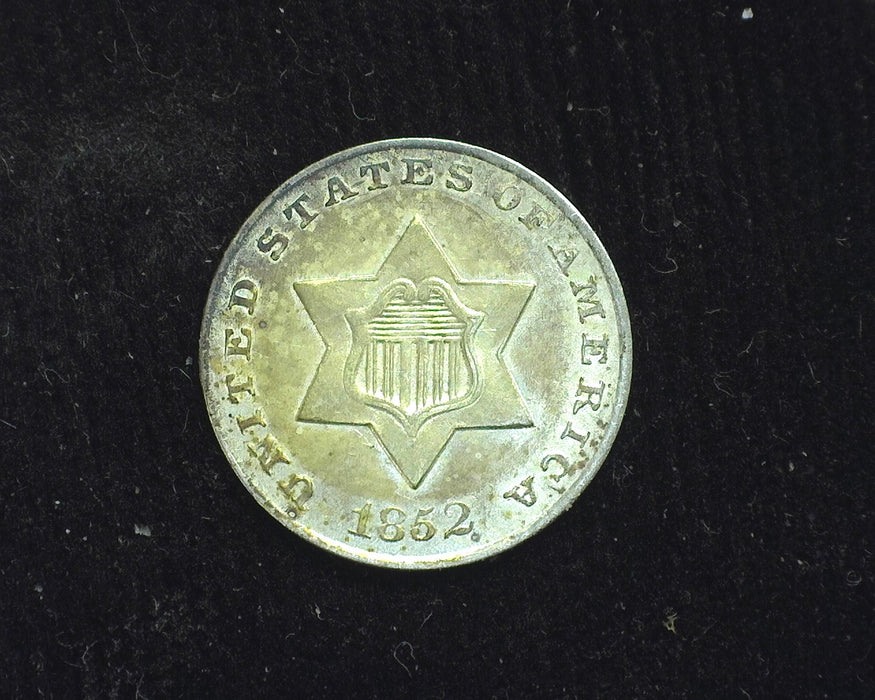 1852 Three Cent Silver VF - US Coin