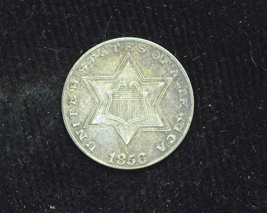 1856 Type 2 Three Cent Silver VF - US Coin