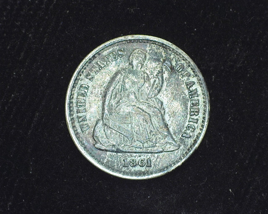 1861 Liberty Seated Half Dime VF - US Coin