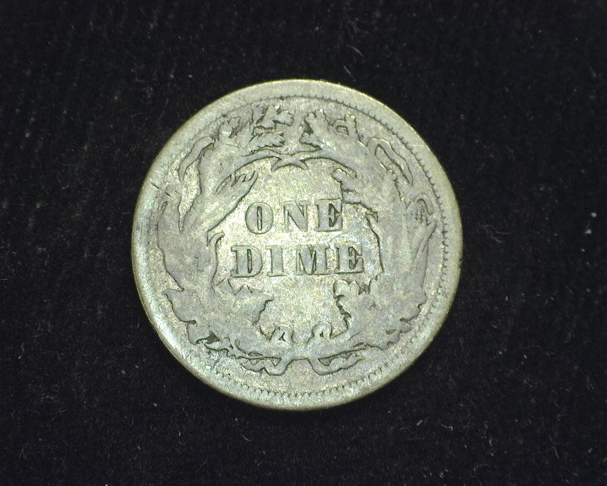 1873 Arrows & Rays Liberty Seated Dime F - US Coin