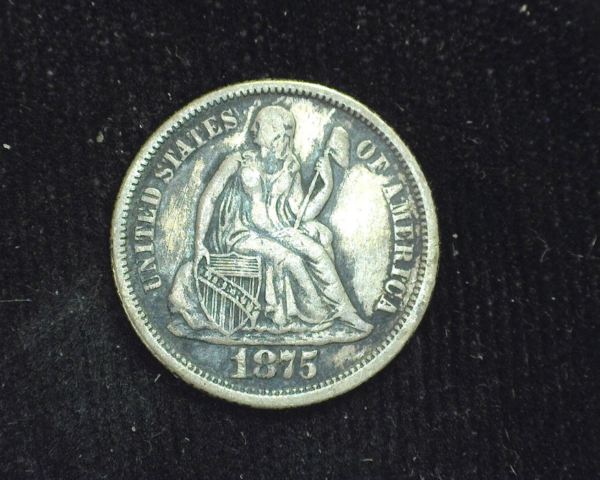 1875 Liberty Seated Dime VF - US Coin