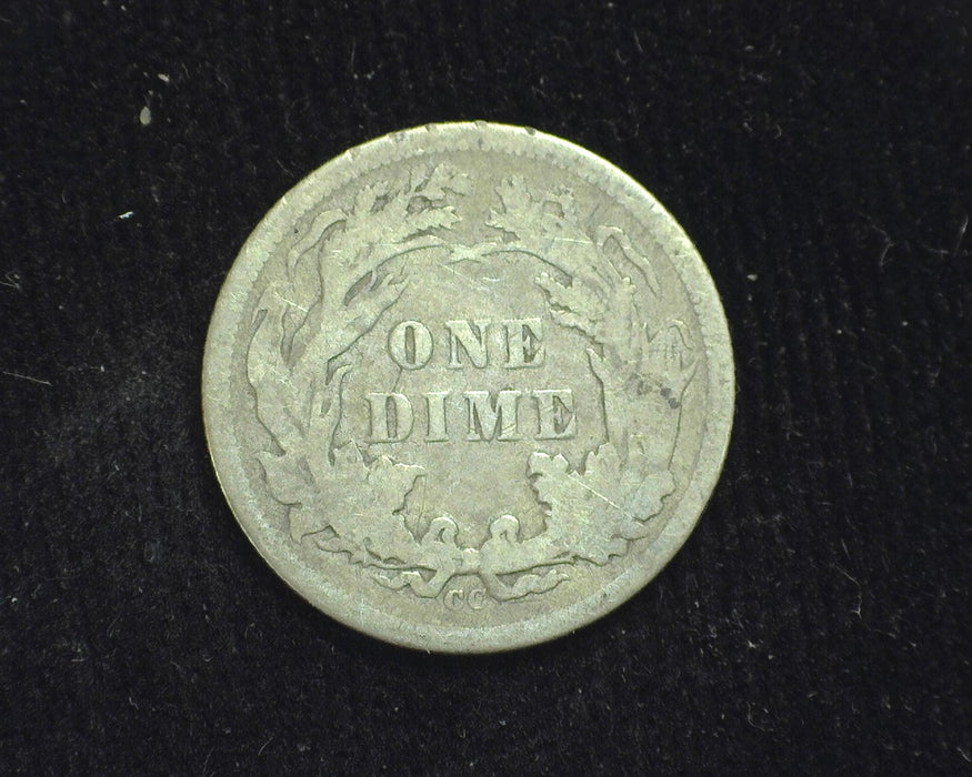 1877 CC Liberty Seated Dime F - US Coin
