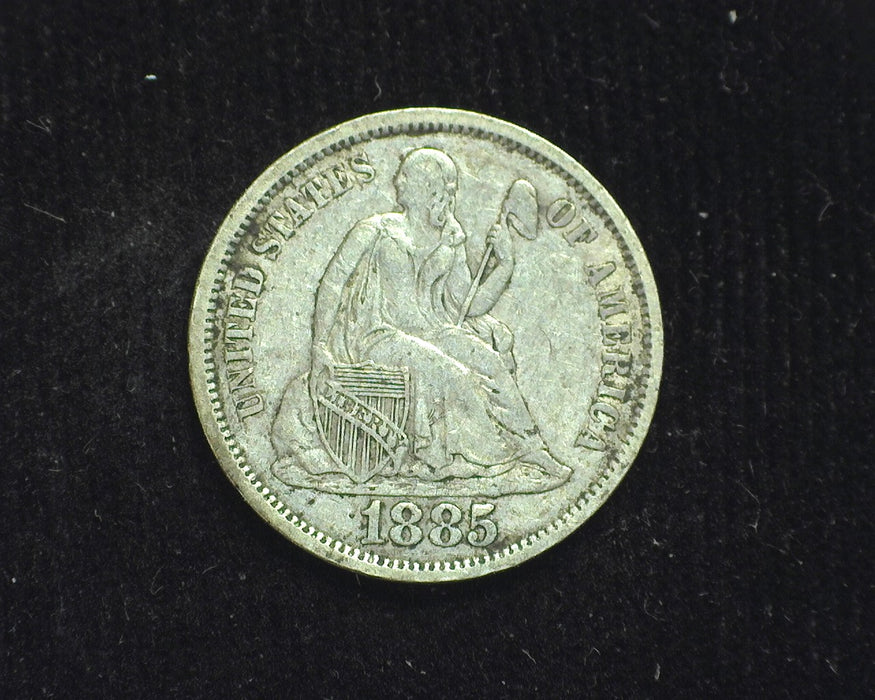 1885 Liberty Seated Dime VF - US Coin