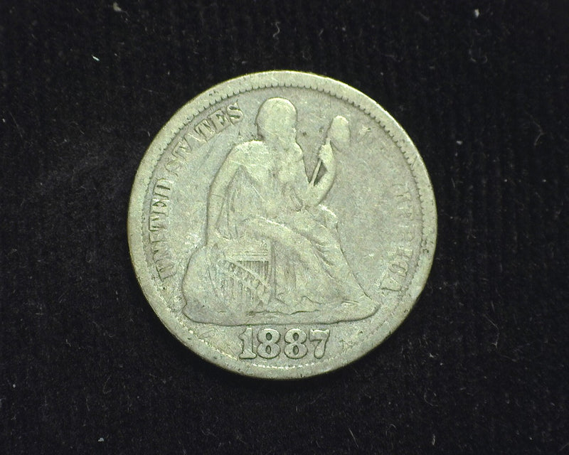 1887 Liberty Seated Dime F - US Coin