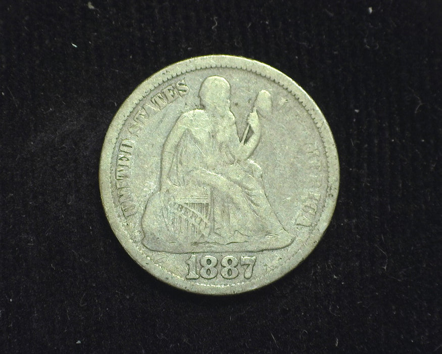 1887 Liberty Seated Dime F - US Coin