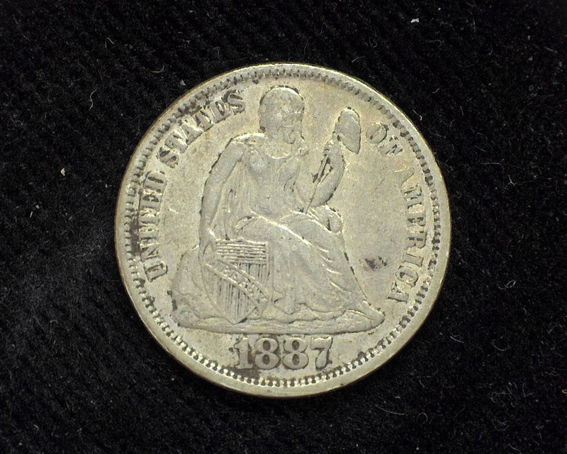 1887 Liberty Seated Dime VF/XF - US Coin