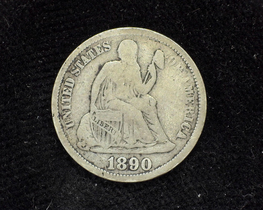 1890 Liberty Seated Dime F - US Coin