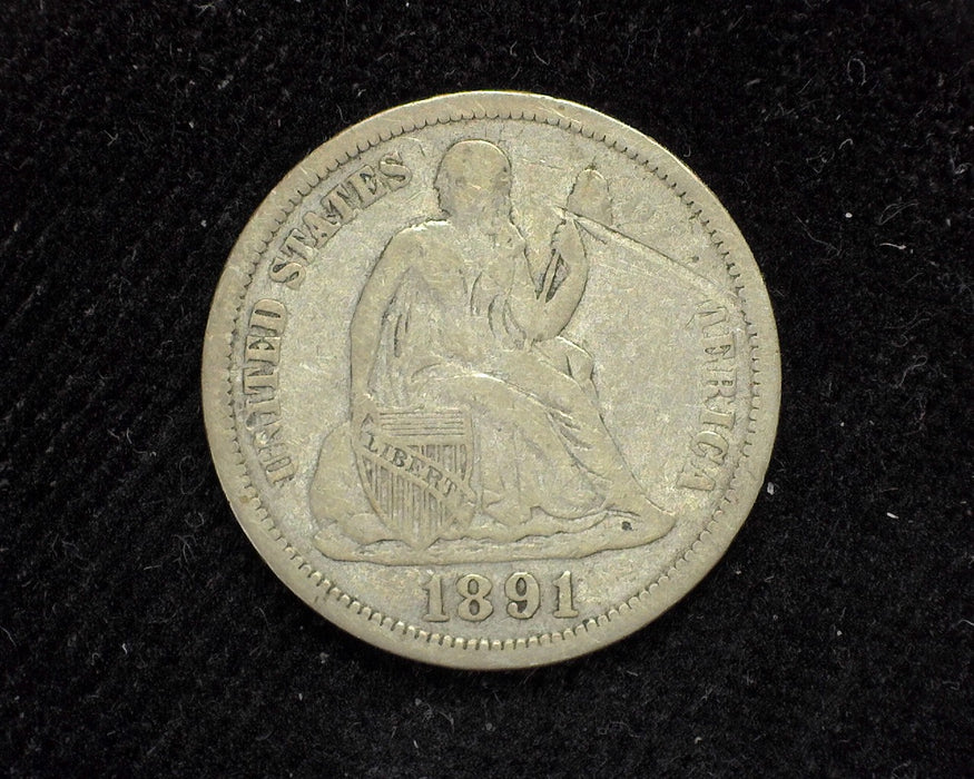 1891 Liberty Seated Dime F Small scratch - US Coin