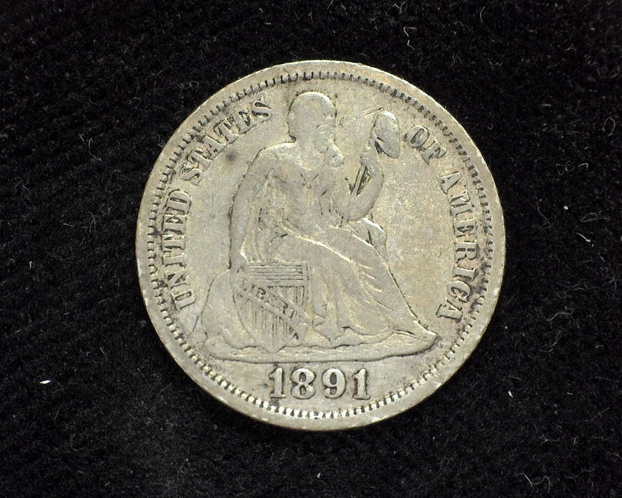 1891 Liberty Seated Dime VF - US Coin