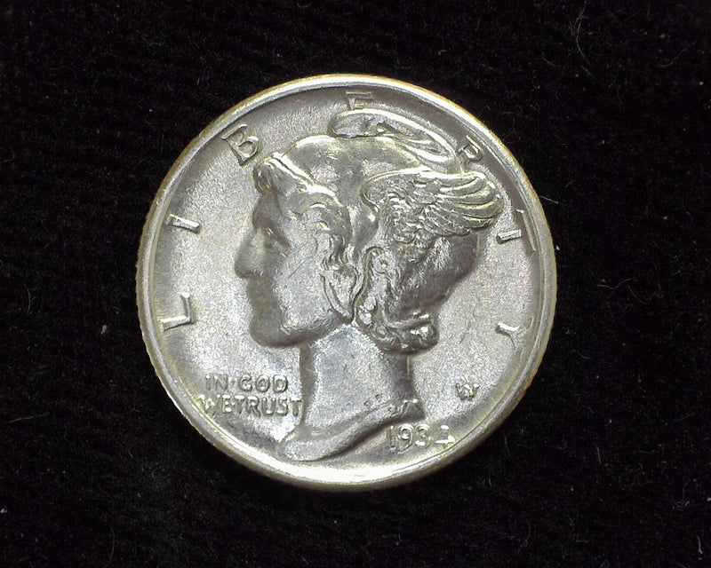 1934 D Mercury Dime AU - US Coin