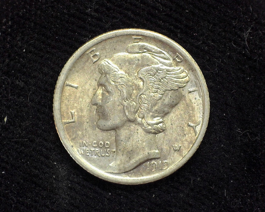 1919 D Mercury Dime AU-58 - US Coin