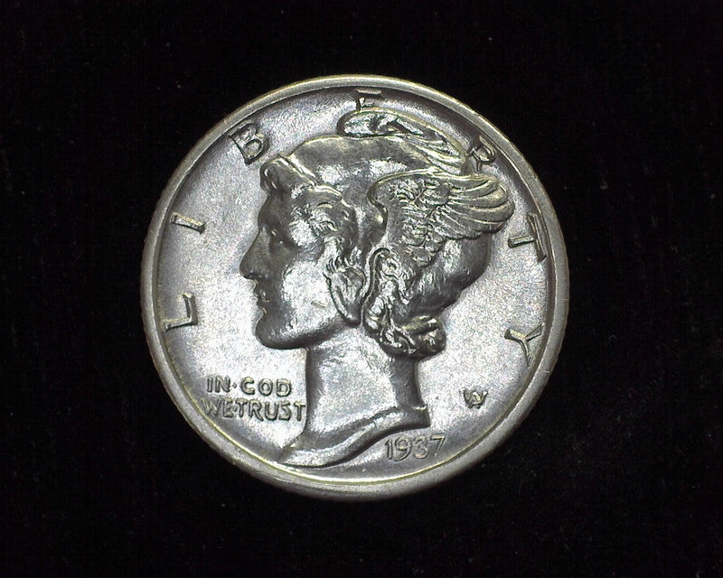 1937 D Mercury Dime AU - US Coin