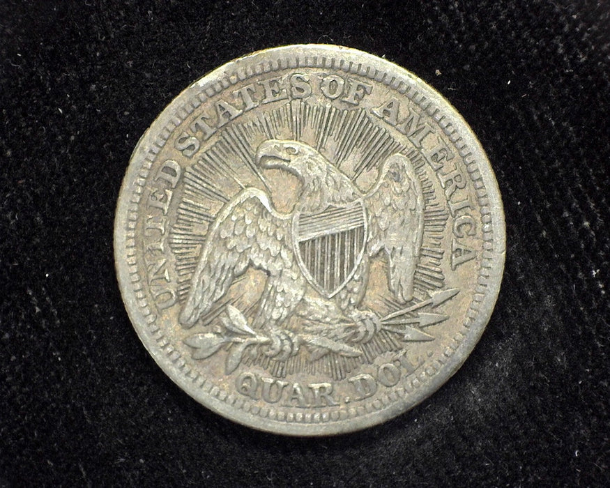 1853 Arrows and Rays Liberty Seated Quarter VF Slight scratching- US Coin