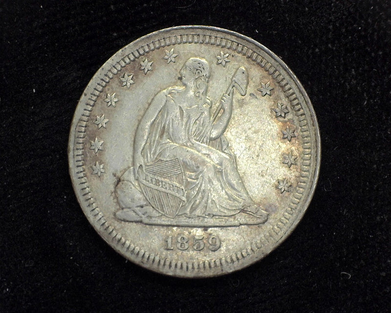 1859 Liberty Seated Quarter XF - US Coin