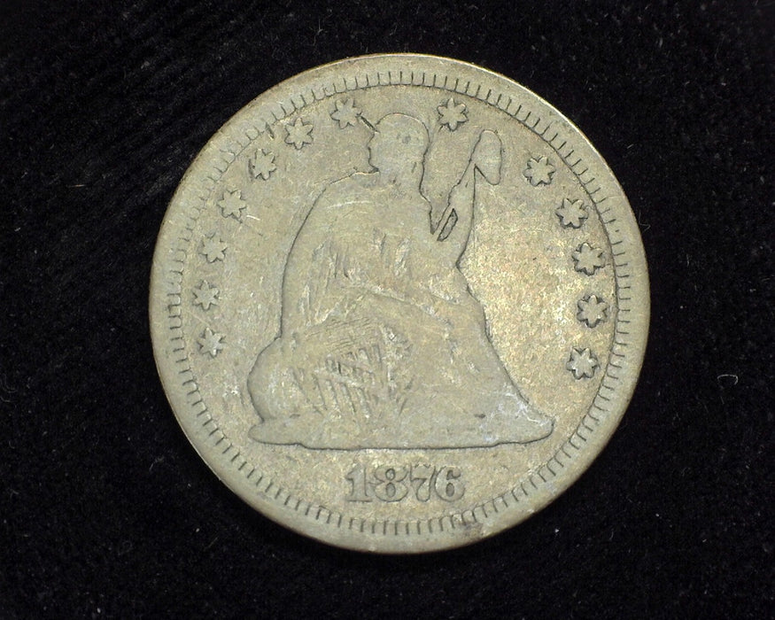 1876 CC Liberty Seated Quarter VG - US Coin