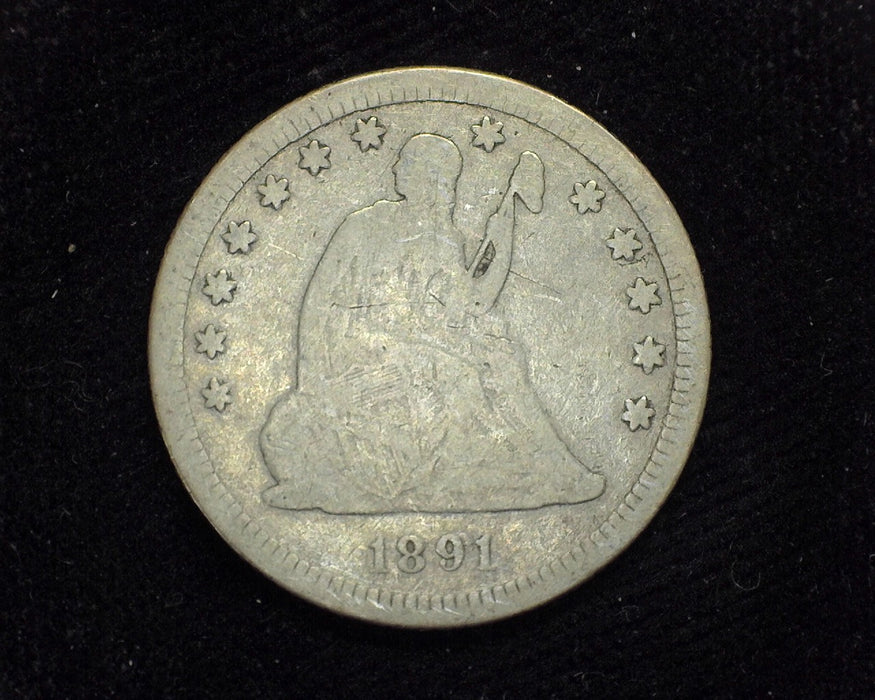 1891 Liberty Seated Quarter G - US Coin