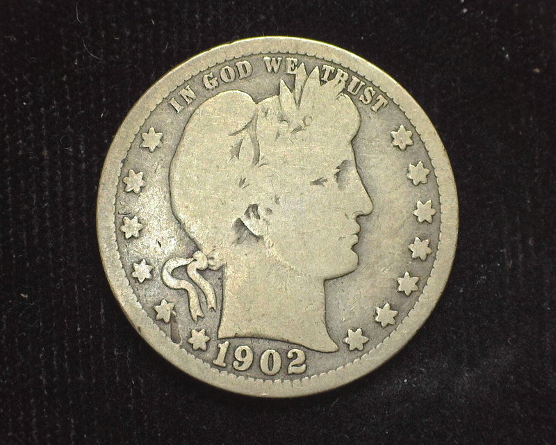 1902 S Barber Quarter VG - US Coin