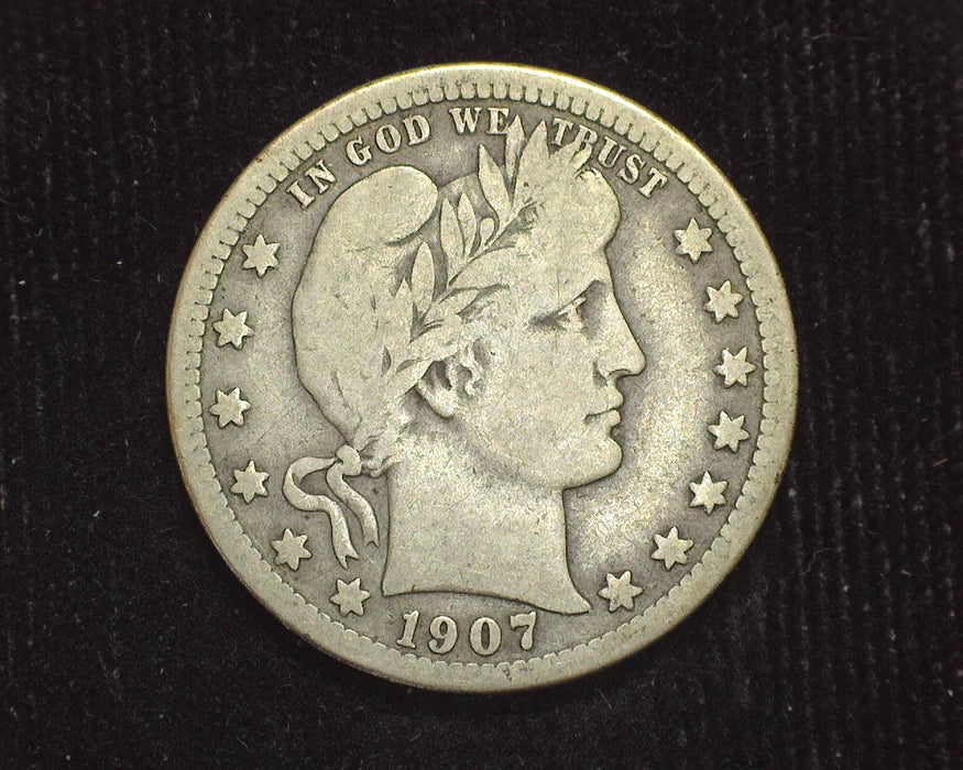 1907 Barber Quarter VG+ - US Coin